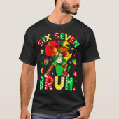 Bruh History Dabbing 67 African American Seven Bla Tシャツ (正面)