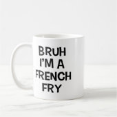 Bruh Iはフライフランスのフだおもしろいけ怠け者ハロウィーン コーヒーマグカップ (左)
