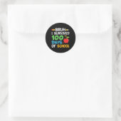 Bruh I 100生き延び日100Th Day Of School ラウンドシール (バッグ)