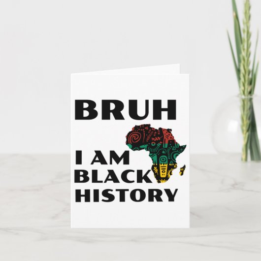 Bruh I Am Black Historyステッカー1 カード (正面)