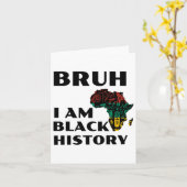 Bruh I Am Black Historyステッカー1 カード (黄色い花)