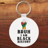 Bruh I Am Black Historyステッカー3 キーホルダー (正面)