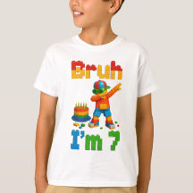 Bruh I’m 7 – かわいいブロック 誕生日 キッズ