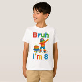 Bruh I’m 8 – ブロックパーティーの子供たちの8歳の誕生日 Tシャツ (正面フル)