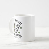 Bruh I Survived 67 Days Camo Checkered Counselor L コーヒーマグカップ (正面左)