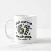 Bruh I Survived 67 Days Camo Checkered Counselor L コーヒーマグカップ (左)