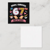 Bruh I survived 67 days of school エンクロージャーカード (正面/裏面)