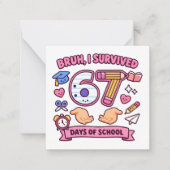 Bruh I survived 67 days of school ノートカード (正面)