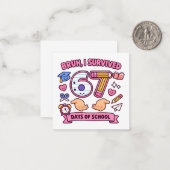 Bruh I survived 67 days of school ノートカード (正面/裏面インサイチュ)