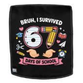 Bruh I survived 67 days of school バックパック (取り外し可フェース)