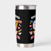 Bruh I survived 67 days of school 保温保冷タンブラー (左面)