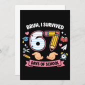 Bruh I survived 67 days of school 招待状 (正面/裏面)
