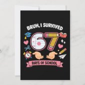 Bruh I survived 67 days of school 招待状 (正面)