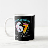 Bruh I Survived 67 Days Of School Funny Six Seven コーヒーマグカップ (左)