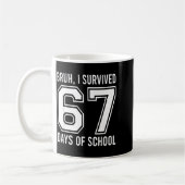 Bruh I Survived 67 Days Of School Funny Six Seven コーヒーマグカップ (左)