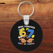 Bruh I Survived 67 Days Of School Six Seven Meme T キーホルダー (正面)