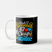 Bruh I Survived 67 Days Of School Six Seven Meme T コーヒーマグカップ (左)
