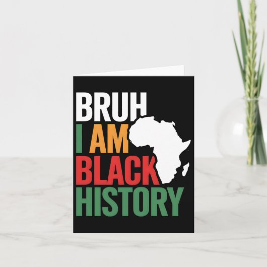 Bruh I'm Black History Africa Mapメラニン・アフリカ カード (正面)