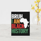 Bruh I'm Black History Africa Mapメラニン・アフリカ カード (黄色い花)