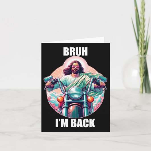 Bruh I'm Byck Jesus おもしろい Easter Ressurection Chri カード (正面)