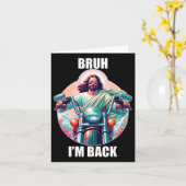 Bruh I'm Byck Jesus おもしろい Easter Ressurection Chri カード (黄色い花)