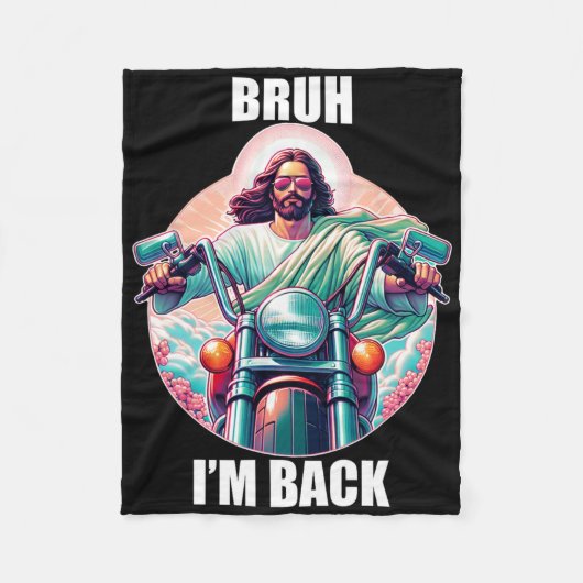 Bruh I'm Byck Jesus おもしろい Easter Ressurection Chri フリースブランケット (正面)