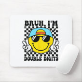 Bruh I'm Double Digits 10 Year Old Boy Birthday 10 マウスパッド (マウス)