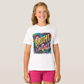 Bruh I'm Out – 皮肉なことわざグラフィックティー Tシャツ (正面フル)