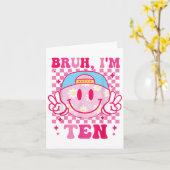 Bruh Im Ten 10 10誕生日Groovy Girls 10年 カード (黄色い花)