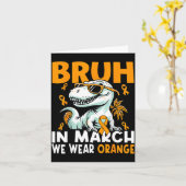 Bruh In March We Wear Orange Ms Multiple Sclerosis カード (黄色い花)