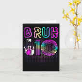 Bruh I's 10 Year Old It's My 10誕生日ボーリング カード (黄色い花)
