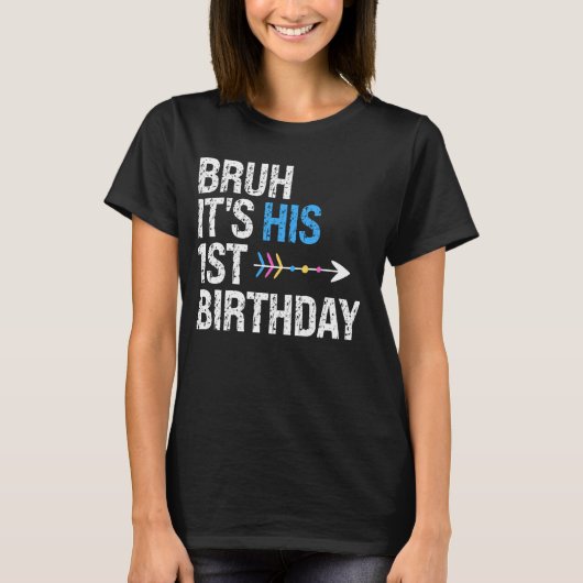 Bruh It彼の最初の誕生日キングハッピークラウンOMG Pr Tシャツ (正面)