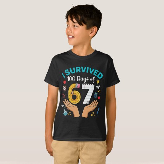 Bruh It’s My 67+33 Days of School – Funny 100th Tシャツ (正面フル)