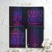 Bruh It’s Your Birthday Neon Pizza Party カード