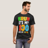 Bruh Itsの私の100の日のおもしろい学校の少年の子供100 Tシャツ (正面フル)