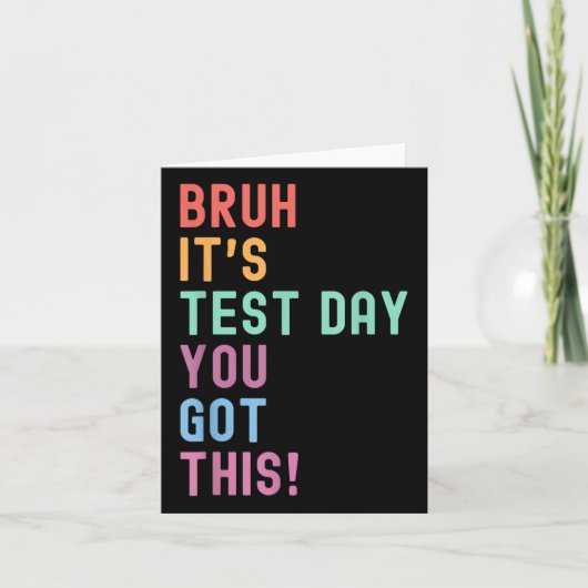 Bruh Itsテスト日テストシャツTesting Day Teache カード (正面)