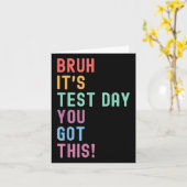 Bruh Itsテスト日テストシャツTesting Day Teache カード (黄色い花)