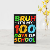 Bruh Its私の100日の学生の100日目 カード (黄色い花)