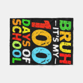 Bruh Its私の100日の学生の100日目 フリースブランケット (正面(横))