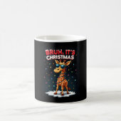 Bruh It's Christmas Giraffe おもしろい Dabbing Long Sle コーヒーマグカップ (中央)