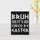 Bruh It's Cinco De Easter おもしろい Cinco De Mayo Gree カード (黄色い花)