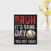 Bruh It's Game Day You 得 This - Baseball Fans &a カード (黄色い花)