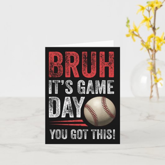 Bruh It's Game Day You 得 This - Baseball Fans &a カード (黄色い花)