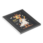 Bruh Its Halloween Funny Dabbing Ghost Giraffe Lon ノートパッド (アングル)