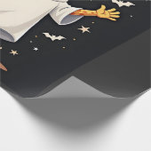 Bruh Its Halloween Funny Dabbing Ghost Giraffe Lon ラッピングペーパー (角)