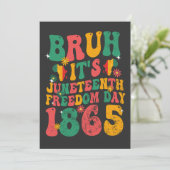 Bruh It's Juneuch Freedom Day 1865 Groovyレトロ 招待状 (スタンド正面)