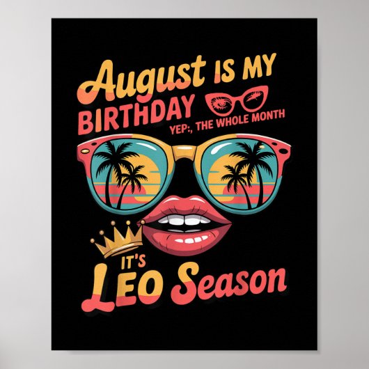 Bruh Its My誕生日It's Leo Season,Leo Zodia ポスター (正面)