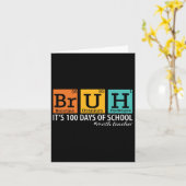 Bruh It's My 100日おもしろいSchool Math先生 カード (黄色い花)