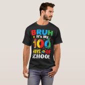 Bruh It's My 100 Days Of School Funny Boy 100th Da Tシャツ (正面フル)