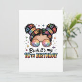 Bruh It's My 10th Birthday Party Decor Girl 招待状 (スタンド正面)